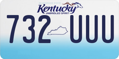 KY license plate 732UUU