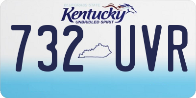 KY license plate 732UVR
