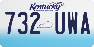 KY license plate 732UWA