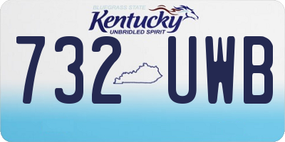 KY license plate 732UWB