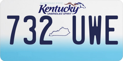 KY license plate 732UWE