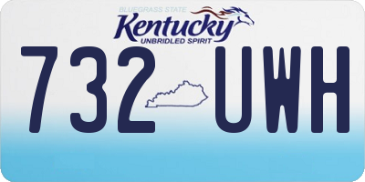 KY license plate 732UWH