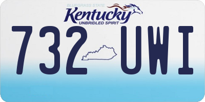 KY license plate 732UWI