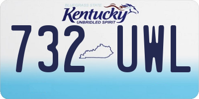 KY license plate 732UWL