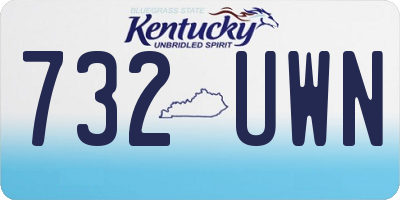 KY license plate 732UWN