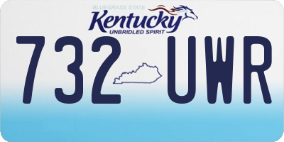 KY license plate 732UWR
