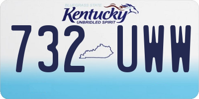 KY license plate 732UWW
