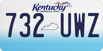 KY license plate 732UWZ