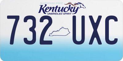 KY license plate 732UXC