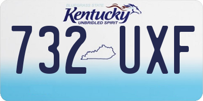 KY license plate 732UXF