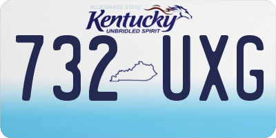 KY license plate 732UXG