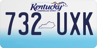 KY license plate 732UXK