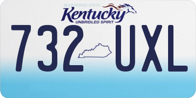 KY license plate 732UXL
