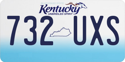 KY license plate 732UXS