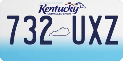 KY license plate 732UXZ
