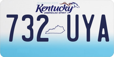 KY license plate 732UYA