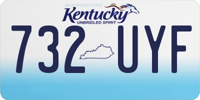 KY license plate 732UYF