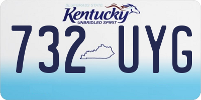KY license plate 732UYG