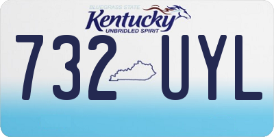 KY license plate 732UYL