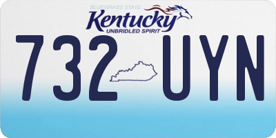 KY license plate 732UYN