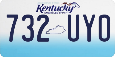 KY license plate 732UYO