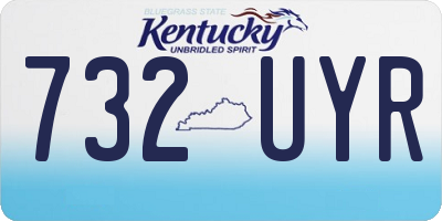 KY license plate 732UYR