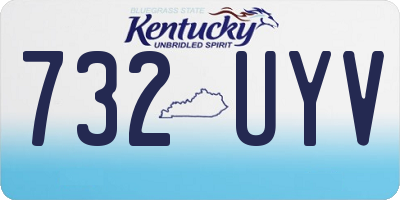 KY license plate 732UYV