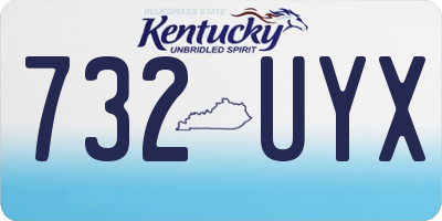 KY license plate 732UYX