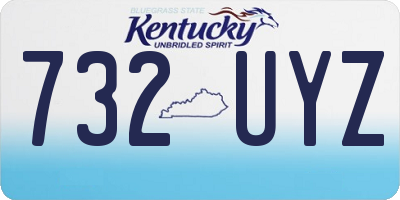 KY license plate 732UYZ