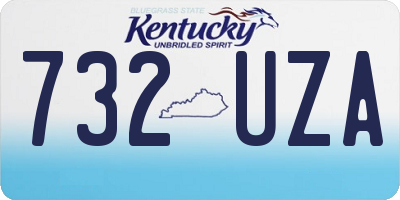 KY license plate 732UZA