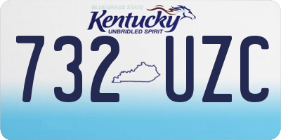 KY license plate 732UZC