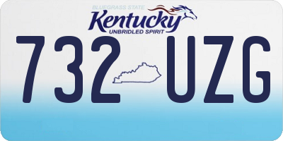 KY license plate 732UZG