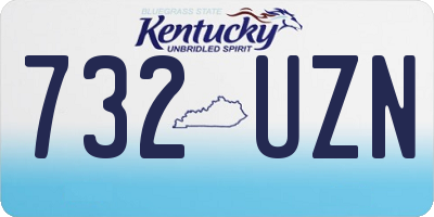 KY license plate 732UZN
