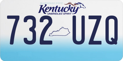 KY license plate 732UZQ