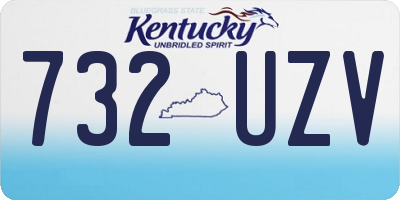 KY license plate 732UZV