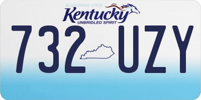 KY license plate 732UZY