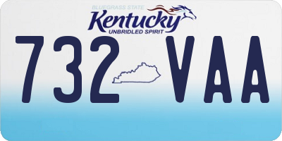 KY license plate 732VAA