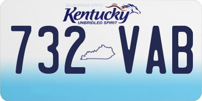 KY license plate 732VAB