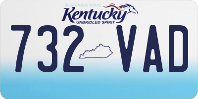 KY license plate 732VAD