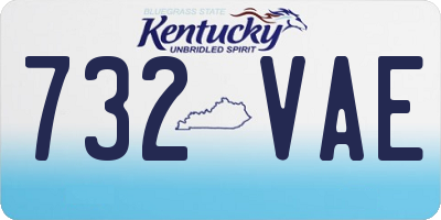 KY license plate 732VAE