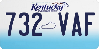 KY license plate 732VAF