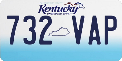 KY license plate 732VAP