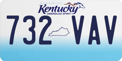 KY license plate 732VAV