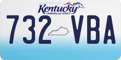 KY license plate 732VBA