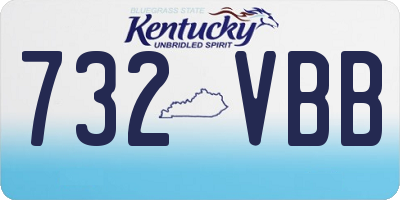 KY license plate 732VBB