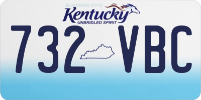 KY license plate 732VBC