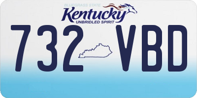 KY license plate 732VBD