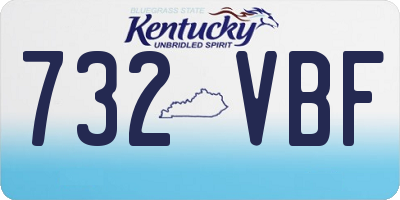 KY license plate 732VBF