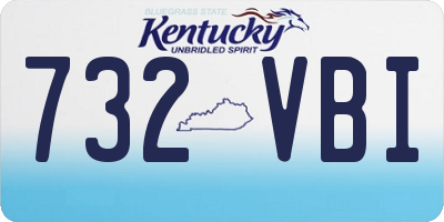KY license plate 732VBI