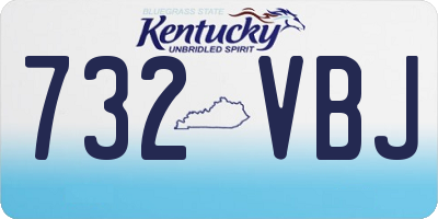 KY license plate 732VBJ